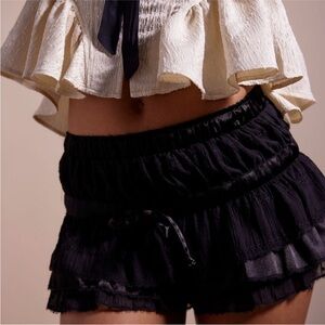 Free People Camille Ruffle Shorts